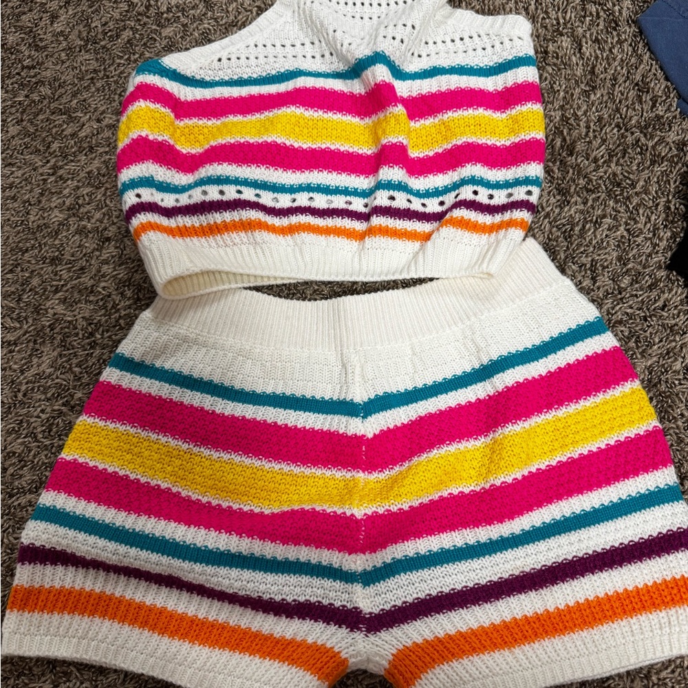 Colorful Striped Women's Shorts